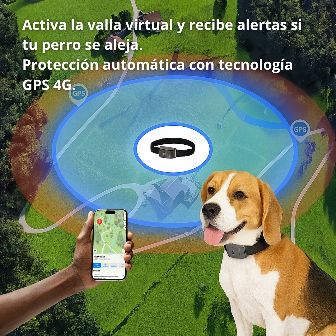 “PawTrack™ 4G” – Collar GPS Inteligente para Mascotas